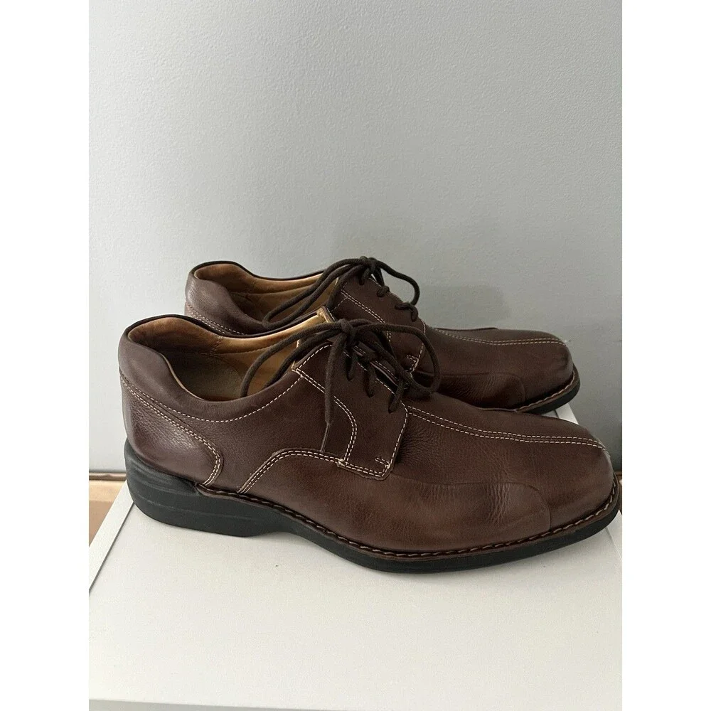 Johnston & Murphy Shuler Bicycle Men’s Brown Sheepskin Oxford Shoes Size 8.5M